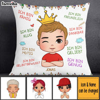 Personalized Gift For Grandson German Ich Bin Freundlich Pillow 27241 thumb 1