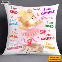 Personalized Gift For Granddaughter I Am Cute Ballerina Bear Pillow 27242 thumb 1