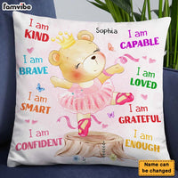 Personalized Gift For Granddaughter I Am Cute Ballerina Bear Pillow 27242 thumb 1