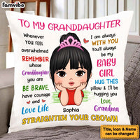 Personalized Gift For Grandson Straighten Your Crown Pillow 27243 thumb 1