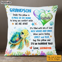 Personalized Gift For Grandson Turtle Inside This Pillow 27245 thumb 1