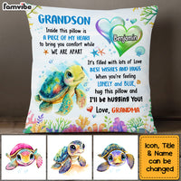Personalized Gift For Grandson Turtle Inside This Pillow 27245 thumb 1