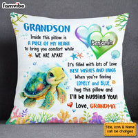 Personalized Gift For Grandson Turtle Inside This Pillow 27245 thumb 1