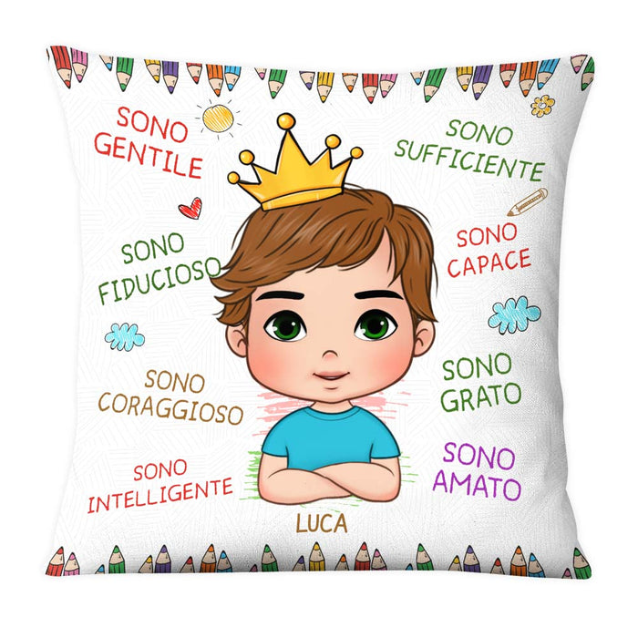 Personalized Gift For Grandson Italia Sono Gentile Pillow 27248 1