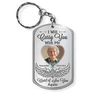 Personalized Gift For Family I Will Carry You With Me Until I See You Again Memorial Aluminum Keychain 27251 thumb 1