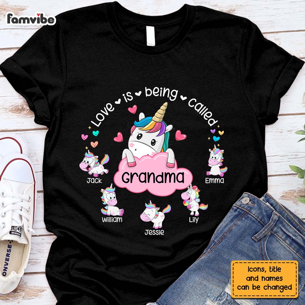 Personalized Gift For Grandma Love Is Being Called Unicorn Dancing Shirt Hoodie Sweatshirt 27257 Primary Mockup