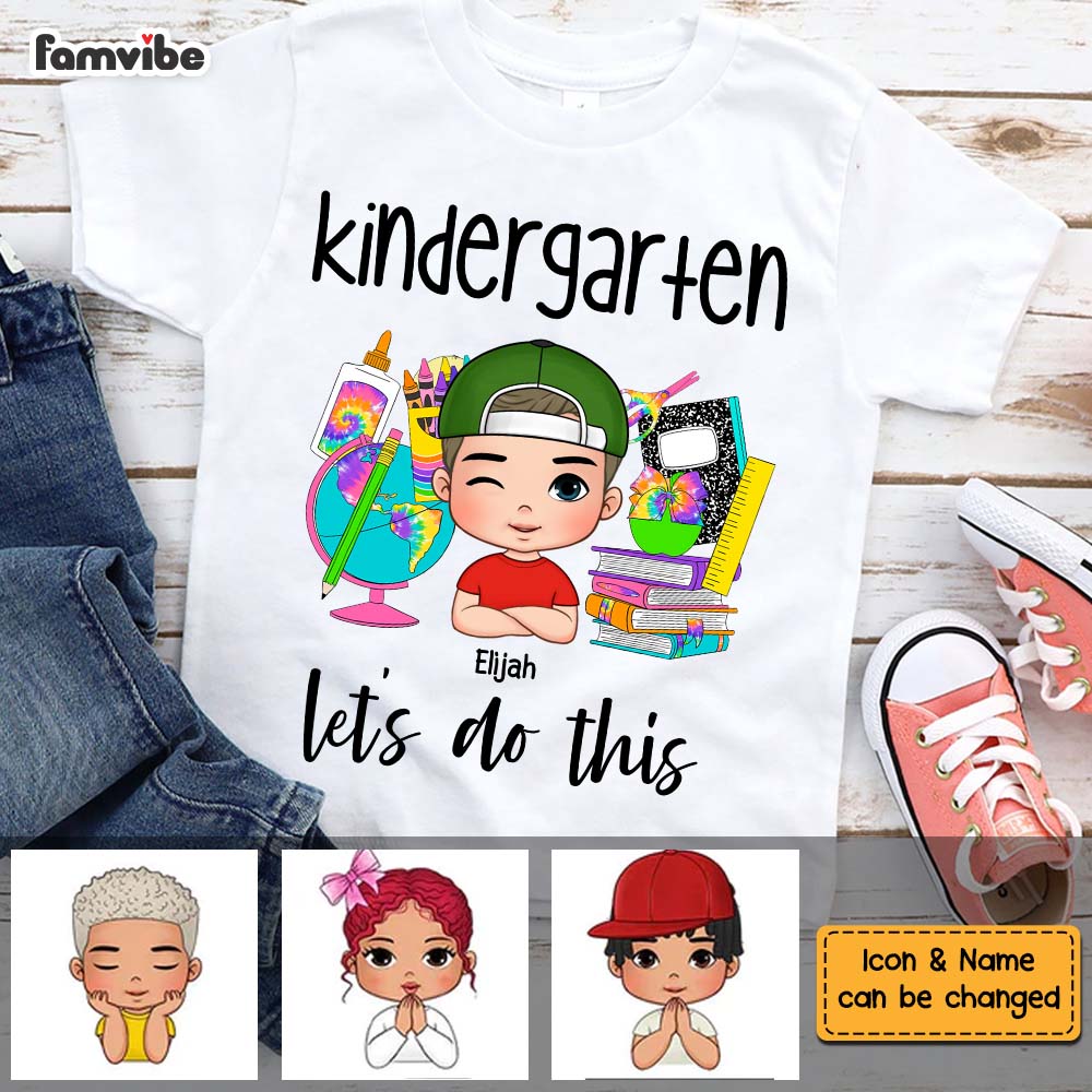 Personalized Gift For Grandson Back To School Let's Do This School Grade Kid T Shirt 27264 Mockup 4