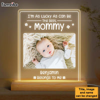 Personalized Gift For Daughter New Mom I'm As Lucky As Can Be Plaque LED Lamp Night Light 27265 thumb 1