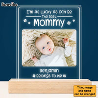Personalized Gift For Daughter New Mom I'm As Lucky As Can Be Plaque LED Lamp Night Light 27265 thumb 1