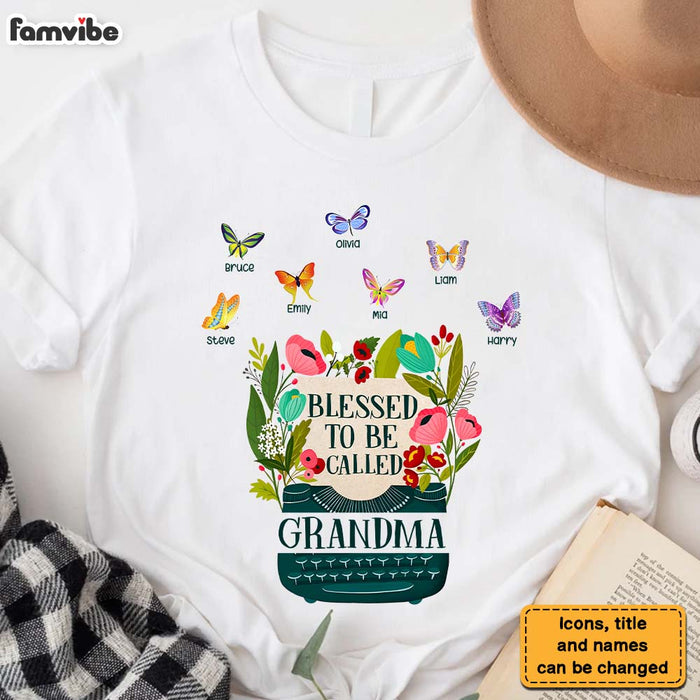 Personalized Gift for Grandma Floral Typewriter Shirt - Hoodie - Sweatshirt 27267 1