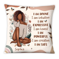 Personalized Gift for Daughter I Am Divine Affirmation Pillow 27271 thumb 1