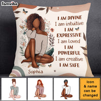 Personalized Gift for Daughter I Am Divine Affirmation Pillow 27271 thumb 1