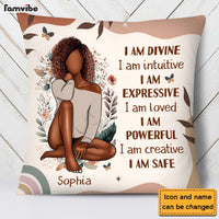 Personalized Gift for Daughter I Am Divine Affirmation Pillow 27271 thumb 1