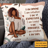Personalized Gift for Daughter I Am Divine Affirmation Pillow 27271 thumb 1