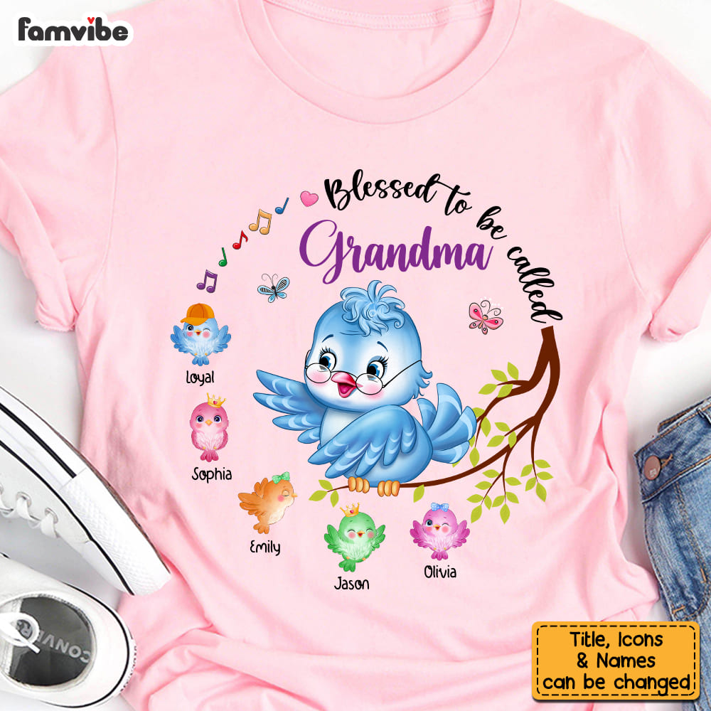 Personalized Gift For Grandma Love Birds Shirt Hoodie Sweatshirt 27277 Primary Mockup