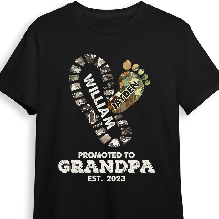 Personalized Gift For Grandpa Grandfather Promoted To Grandpa Shirt - Hoodie - Sweatshirt 27281 1