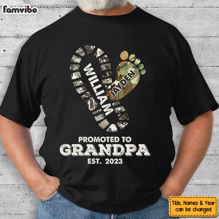Personalized Gift For Grandpa Grandfather Promoted To Grandpa Shirt - Hoodie - Sweatshirt 27281 1