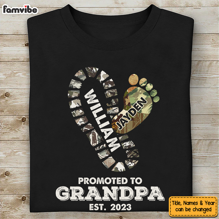 Personalized Gift For Grandpa Grandfather Promoted To Grandpa Shirt - Hoodie - Sweatshirt 27281 1