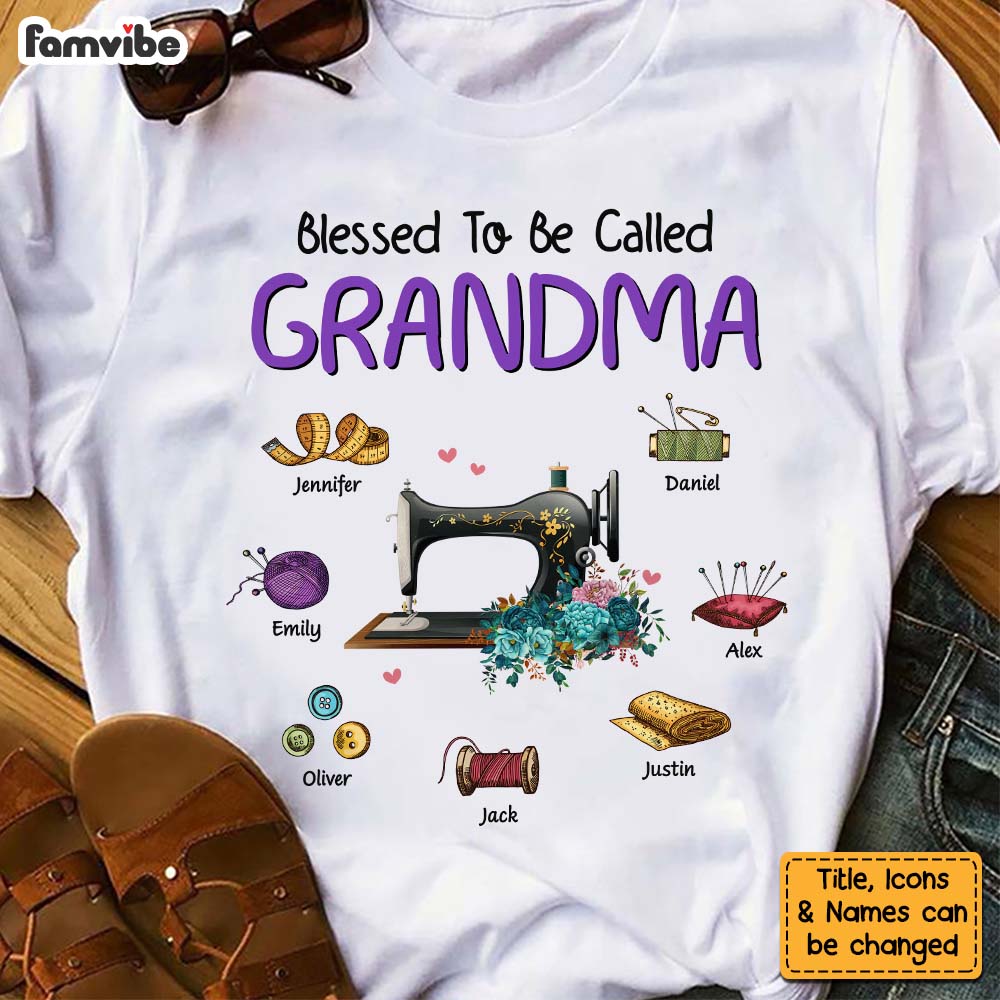 Personalized Gift for Grandma Sewing Set Shirt Hoodie Sweatshirt 27285 Primary Mockup