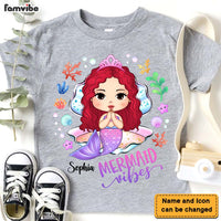 Personalized Gift For Daughter Granddaughter Little Mermaid Vibes Mermaid Kid T Shirt 27290 thumb 1