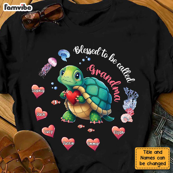 Personalized Gift for Grandma Turle Hugging Hearts Shirt - Hoodie - Sweatshirt 27292 1