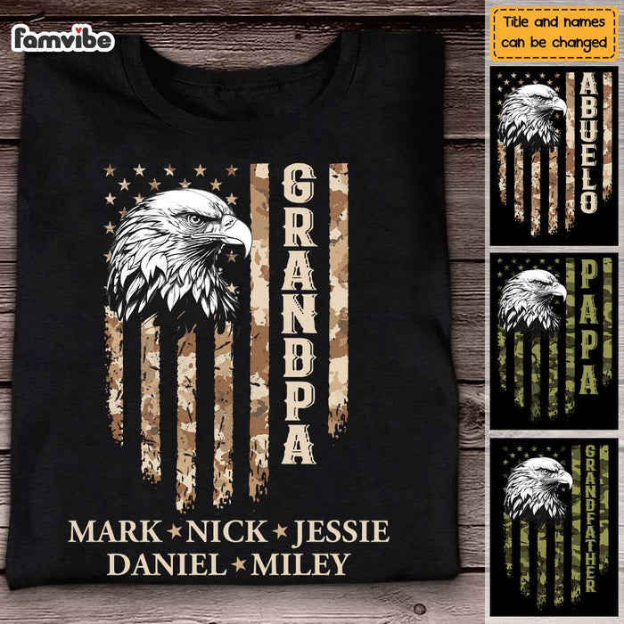Personalized Gift For Grandpa For Papa Eagle Shirt - Hoodie - Sweatshirt 27297 1