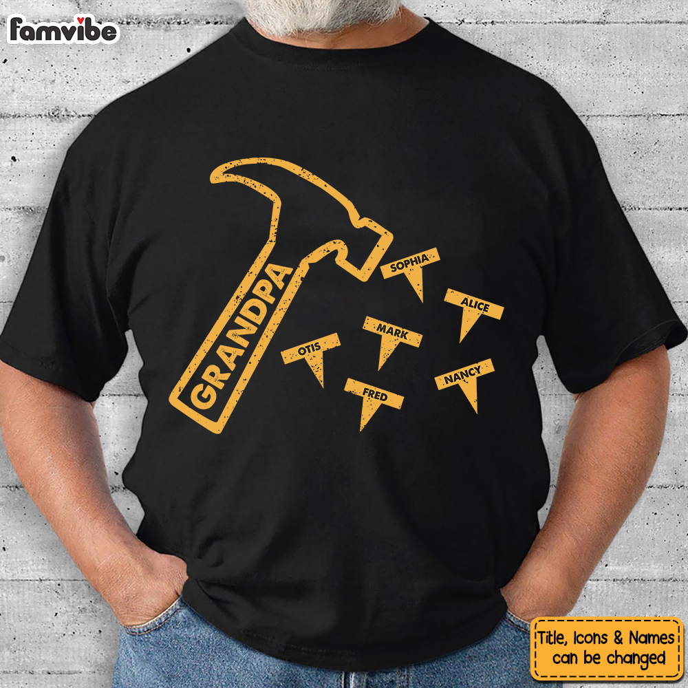 Personalized Gift For Grandpa For Papa Tools Shirt Hoodie Sweatshirt 27298 Primary Mockup