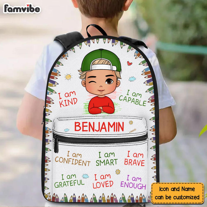 Personalized Gift For Grandson I Am Kind BackPack 27300 1