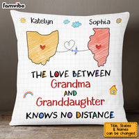 Personalized Gift For Granddaughter Love Between Grandma Long Distance Pillow 27303 thumb 1