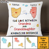 Personalized Gift For Granddaughter Love Between Grandma Long Distance Pillow 27303 thumb 1