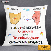 Personalized Gift For Granddaughter Love Between Grandma Long Distance Pillow 27303 thumb 1