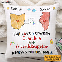 Personalized Gift For Granddaughter Love Between Grandma Long Distance Pillow 27303 thumb 1