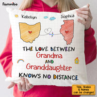 Personalized Gift For Granddaughter Love Between Grandma Long Distance Pillow 27303 thumb 1