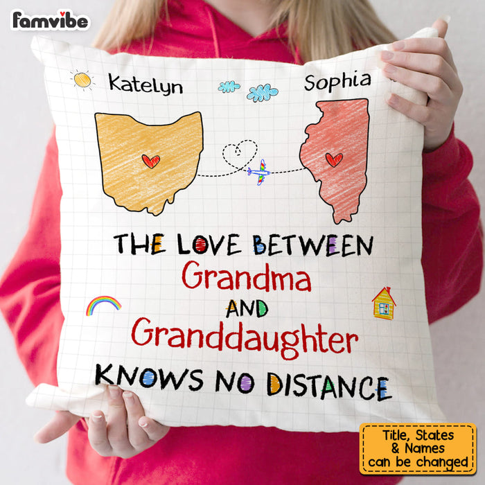 Personalized Gift For Granddaughter Love Between Grandma Long Distance Pillow 27303 1