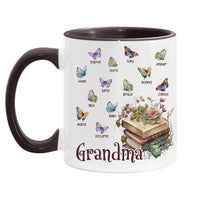 Personalized Gift For Grandma Floral Book Butterfiles Mug 27304 thumb 1