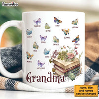Personalized Gift For Grandma Floral Book Butterfiles Mug 27304 thumb 1