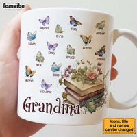Personalized Gift For Grandma Floral Book Butterfiles Mug 27304 thumb 1