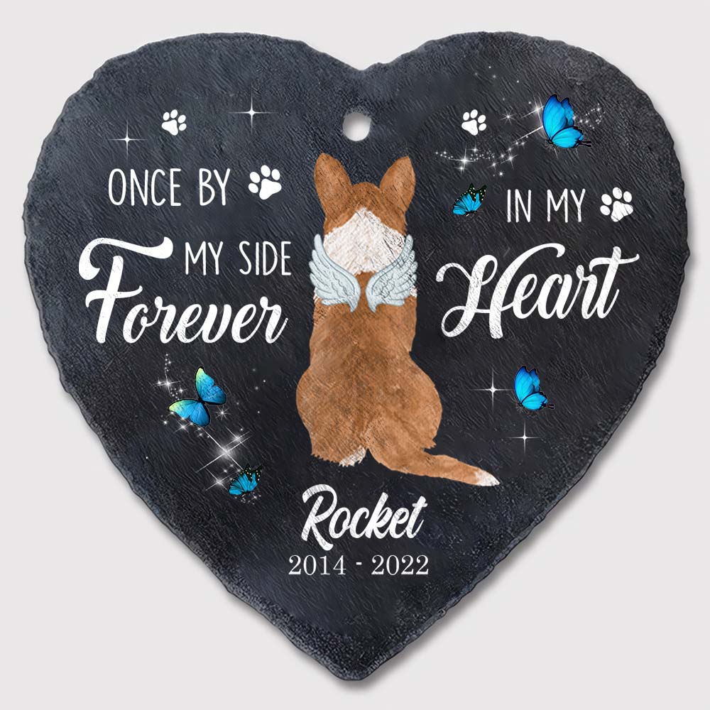Personalized Gift For Loss Pet Memorial Forever In My Heart Heart Memorial Slate 27306 Primary Mockup