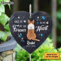 Personalized Gift For Loss Pet Memorial Forever In My Heart Heart Memorial Slate 27306 thumb 1