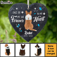 Personalized Gift For Loss Pet Memorial Forever In My Heart Heart Memorial Slate 27306 thumb 1