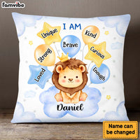 Personalized Gift For Grandson I Am Affirmations Cute Lion Pillow 27314 thumb 1