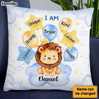 Personalized Gift For Grandson I Am Affirmations Cute Lion Pillow 27314 thumb 1