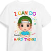 Personalized Gift For Grandson Affirmation I Can Do Hard Things Kid T Shirt 27315 1