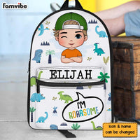 Personalized Gift For Grandson Back To School I Am Roarsome BackPack 27318 thumb 1