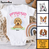Personalized Gift For Newborn Baby Shower Protected By Dog Baby Onesie 27319 1