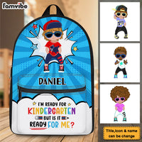 Personalized Gift For Grandson Back To School I'm Ready For Kindergarten BackPack 27321 thumb 1