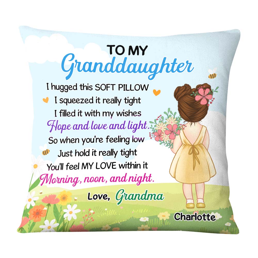 Personalized Gift For Granddaughter Hug This Pillow 27322 Primary Mockup