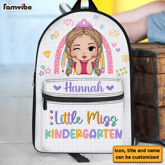 Personalized Gift For Granddaughter Little Miss Kindergarten Back To School BackPack 27323 1