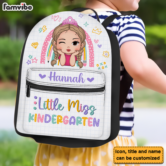 Personalized Gift For Granddaughter Little Miss Kindergarten Back To School BackPack 27323 1