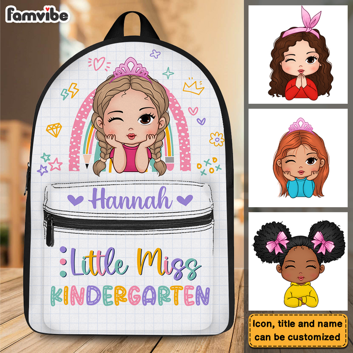 Personalized Gift For Granddaughter Little Miss Kindergarten Back To School BackPack 27323 1